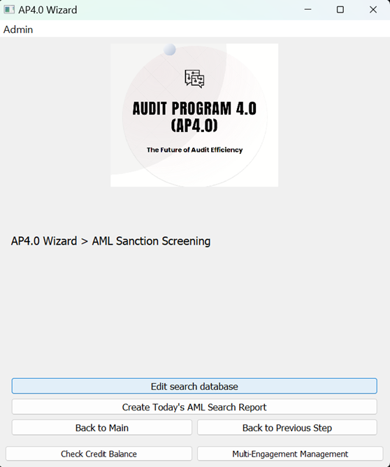 AP4.0 - Edit Search Database