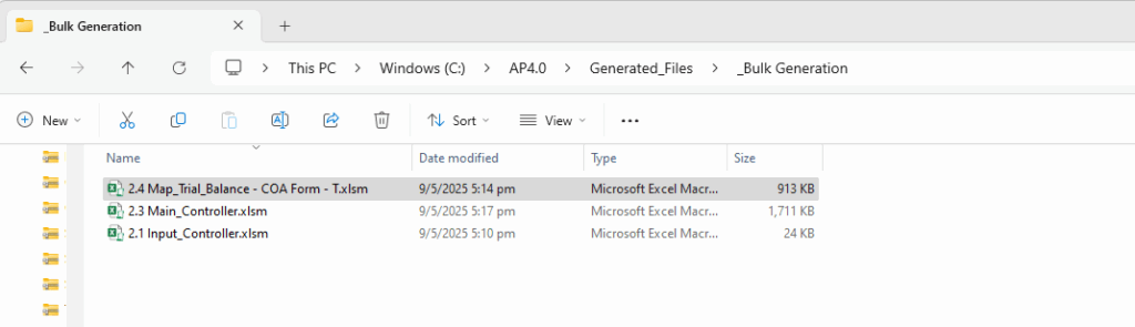 AP4.0 Locate the COA Mapping Form