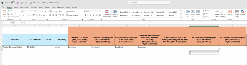 AP4.0 Updating the Main Worksheet when Getting Ready to Revising or Finalizing Materiality